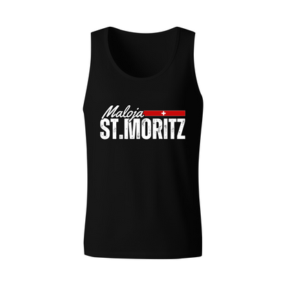 Maloja St.Moritz Swiss Ski Resort Mens Tank Top