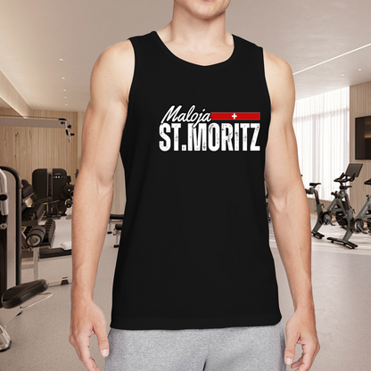 Maloja St.Moritz Swiss Ski Resort Mens Tank Top