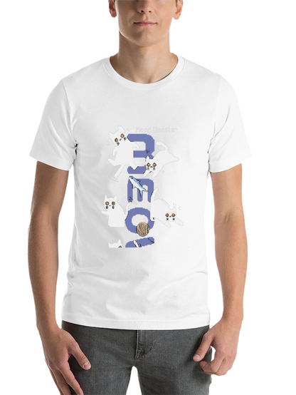 Pixel Cat Mood Booster Black T-Shirt