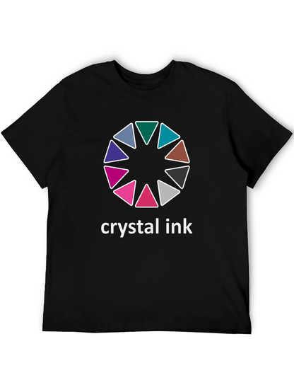 Crystal Ink Graphic Tee - Stylish Black Cotton T-Shirt