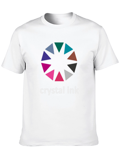 Crystal Ink Graphic Tee - Stylish Black Cotton T-Shirt