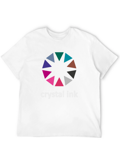 Crystal Ink Graphic Tee - Stylish Black Cotton T-Shirt