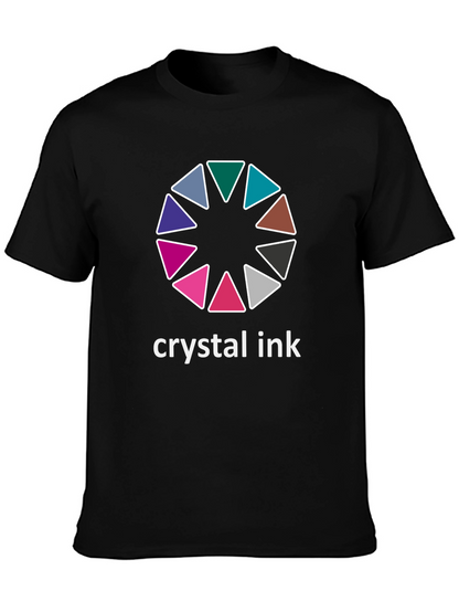 Crystal Ink Graphic Tee - Stylish Black Cotton T-Shirt