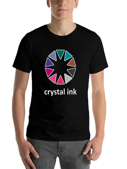 Crystal Ink Graphic Tee - Stylish Black Cotton T-Shirt