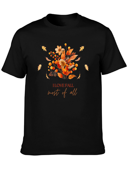 Fall Flowers Graphic T-Shirt