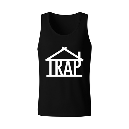 Trap House Hip Hop Minimal White Logo Street Tank Top