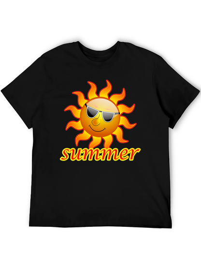 Summer Sun T-Shirt - Black Graphic Tee