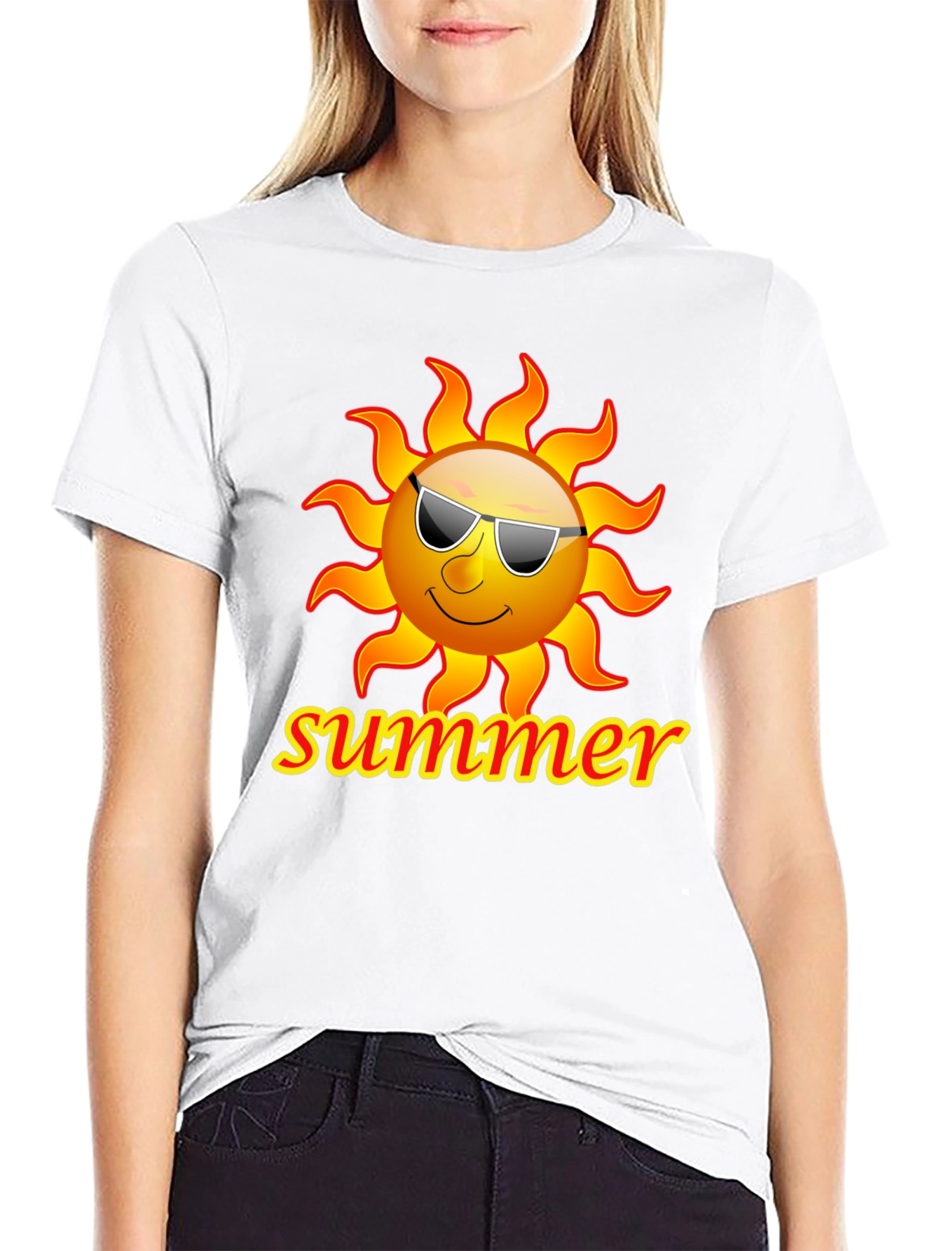 Summer Sun T-Shirt - Black Graphic Tee