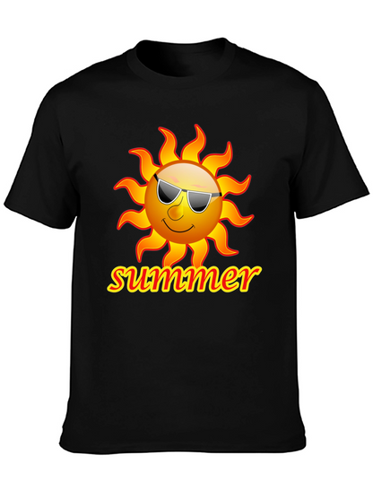 Summer Sun T-Shirt - Black Graphic Tee