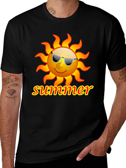 Summer Sun T-Shirt - Black Graphic Tee