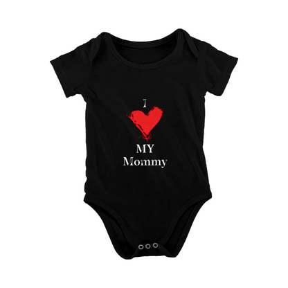 I Love My Mommy Sketch Red Heart Sweet Baby Onesie