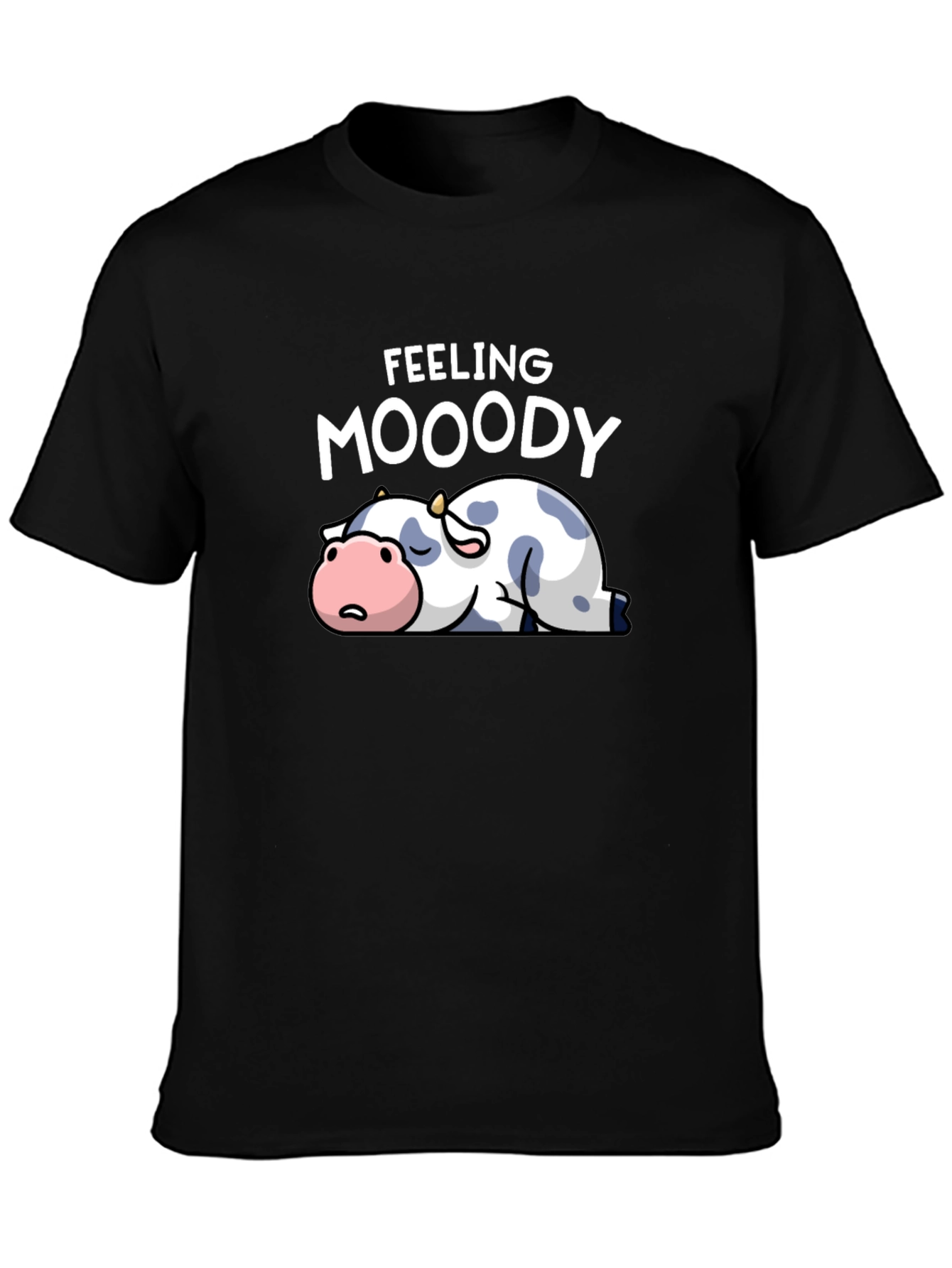Feeling Moody Cow Graphic T-Shirt