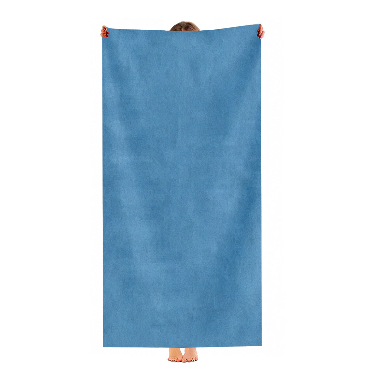 Solid Sky Blue Plain Beach Towel, Extra Smooth & Instantly Absorbent, Diverse Length Specs Offer All?Day Cozy After Swimming & Showering