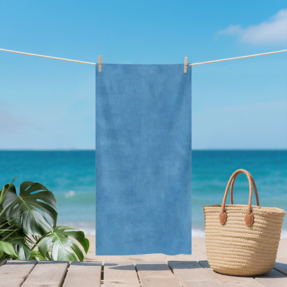 Solid Sky Blue Plain Beach Towel, Extra Smooth & Instantly Absorbent, Diverse Length Specs Offer All?Day Cozy After Swimming & Showering