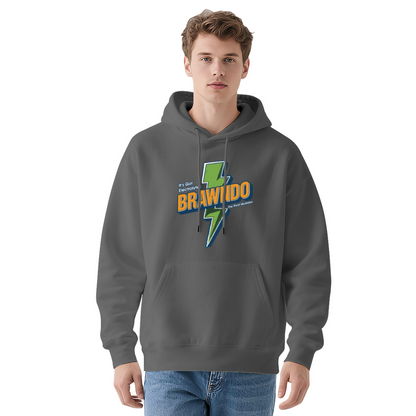 Brawindo Lightning Vintage Print Soft Hoodie, Men Trendy Pullover
