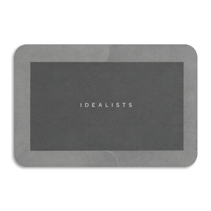 Minimalist IDEALISTS Grey Silicone Diatom Mat | Simple Neutral Bathroom Absorbent Rug