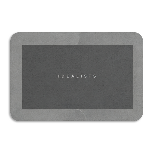 Minimalist IDEALISTS Grey Silicone Diatom Mat | Simple Neutral Bathroom Absorbent Rug
