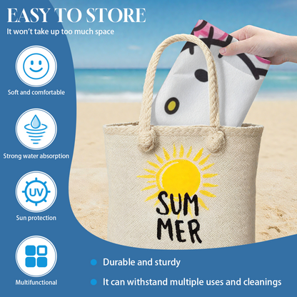 Classic Bow Pattern Hello Kitty White Base Cartoon Beach Towel, Multi Length Choices, Skin?Friendly Soft, Rapid Water Absorbing & Lovely Comfort for Girls Swimming Activities
