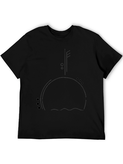 Modern Minimalist Black Graphic Tee