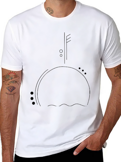 Modern Minimalist Black Graphic Tee