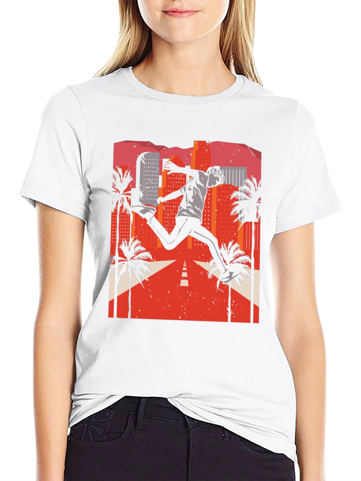 Retro City Jumper Black T-Shirt
