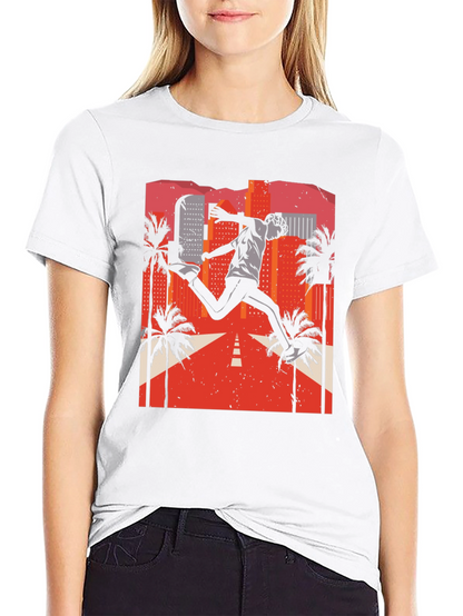 Retro City Jumper Black T-Shirt