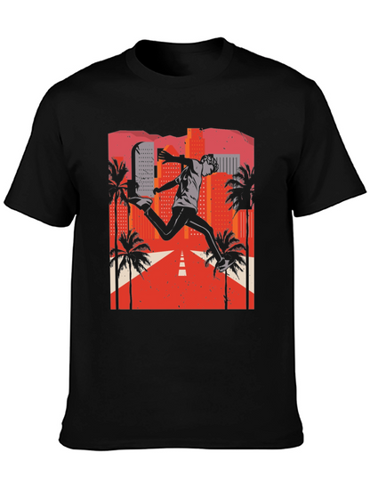 Retro City Jumper Black T-Shirt