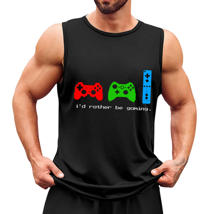 Retro Pixel Game Controller I¡¯d Rather Be Gaming Men Tank