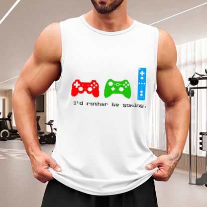 Retro Pixel Game Controller I¡¯d Rather Be Gaming Men Tank
