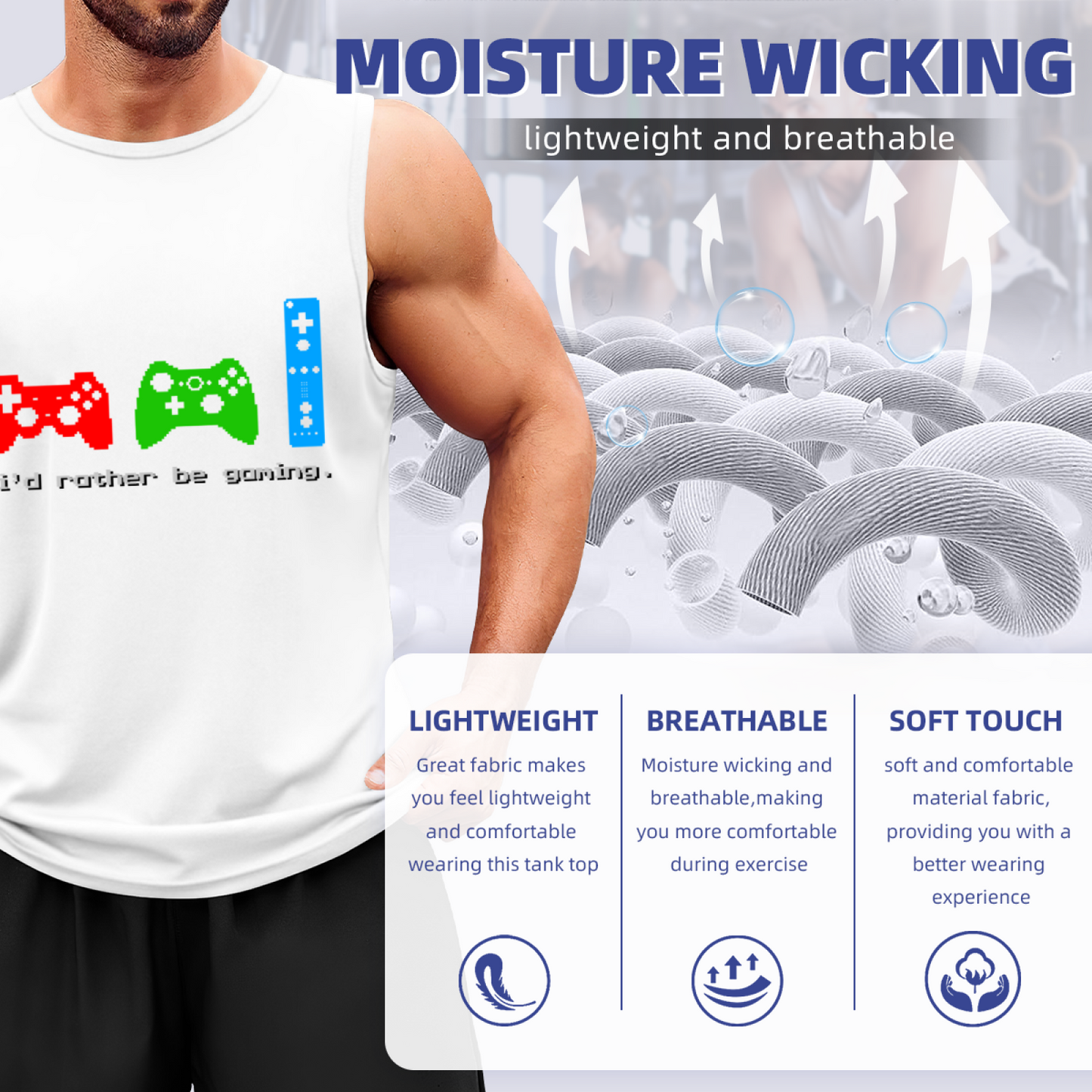 Retro Pixel Game Controller I¡¯d Rather Be Gaming Men Tank