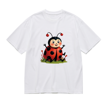 Adorable Cartoon Ladybug Cute Plus Size Graphic Tee