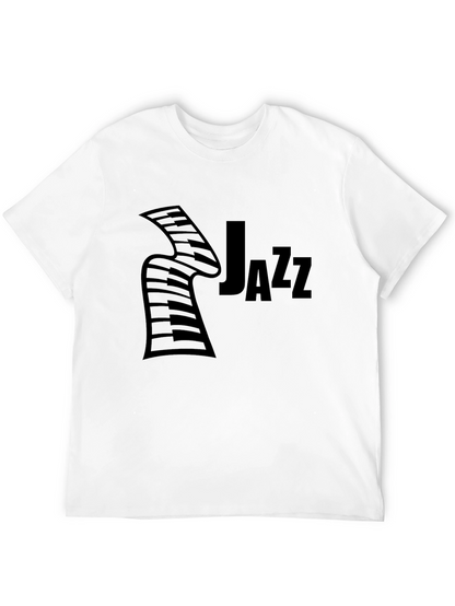 Jazz Music Graphic Black T-Shirt