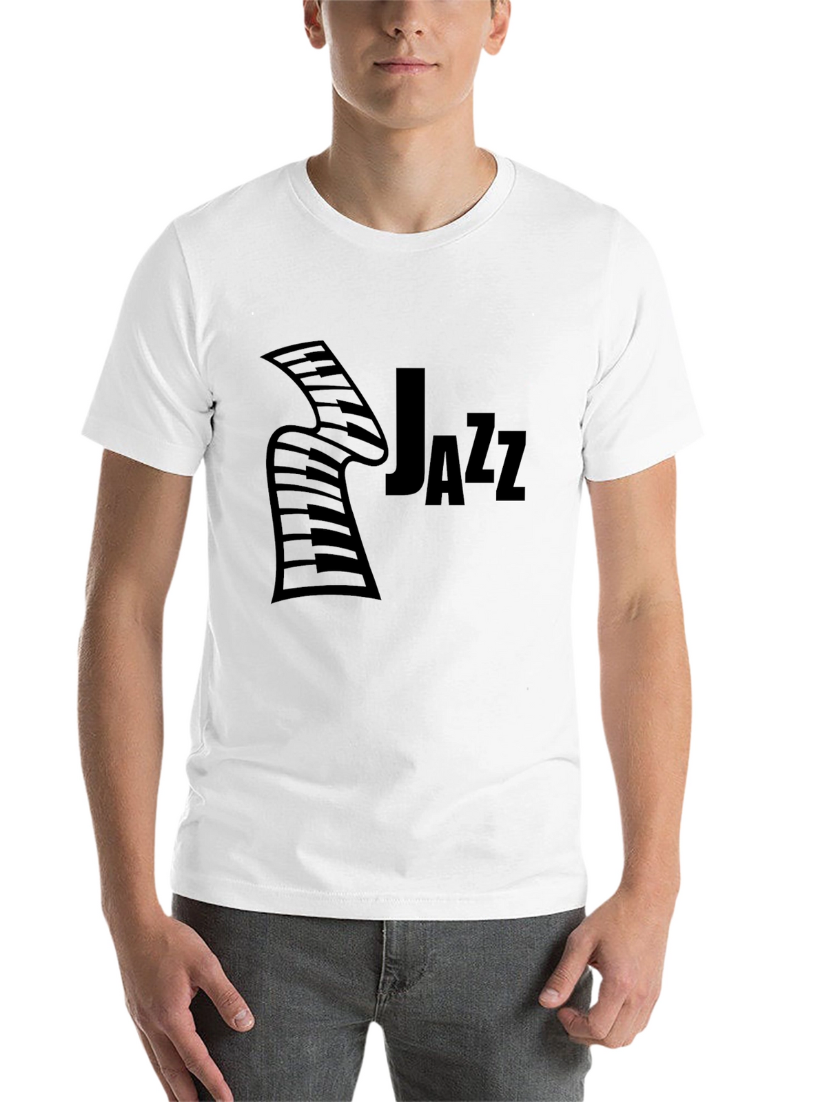 Jazz Music Graphic Black T-Shirt