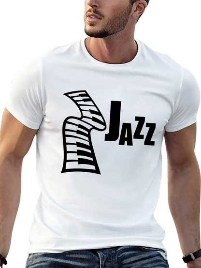 Jazz Music Graphic Black T-Shirt