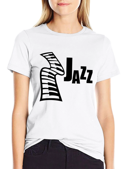 Jazz Music Graphic Black T-Shirt
