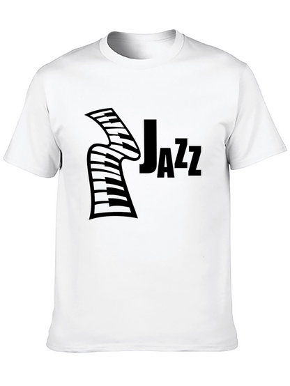Jazz Music Graphic Black T-Shirt