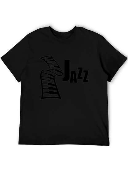 Jazz Music Graphic Black T-Shirt