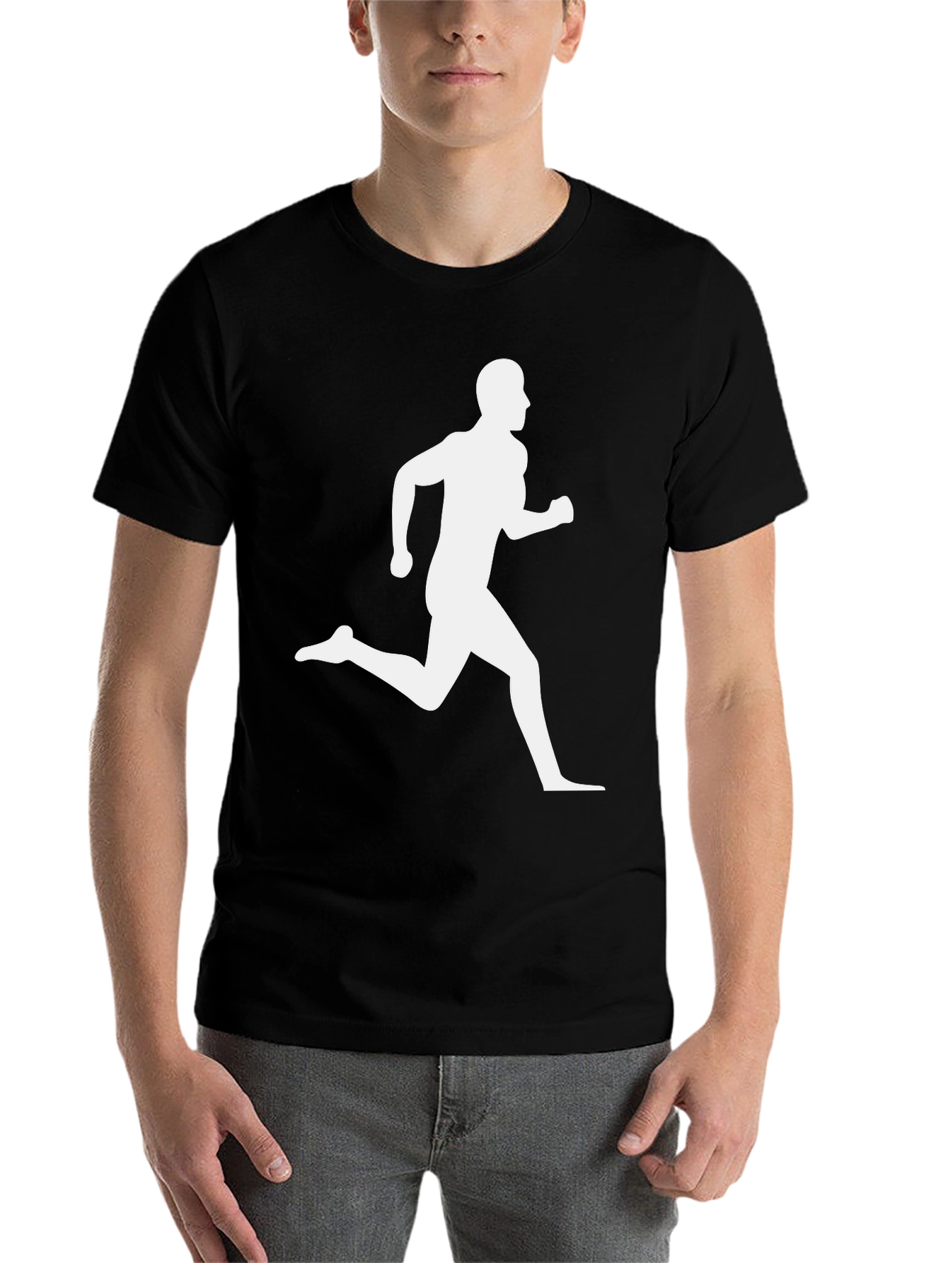 Runner Graphic Black T-Shirt - Athletic Style