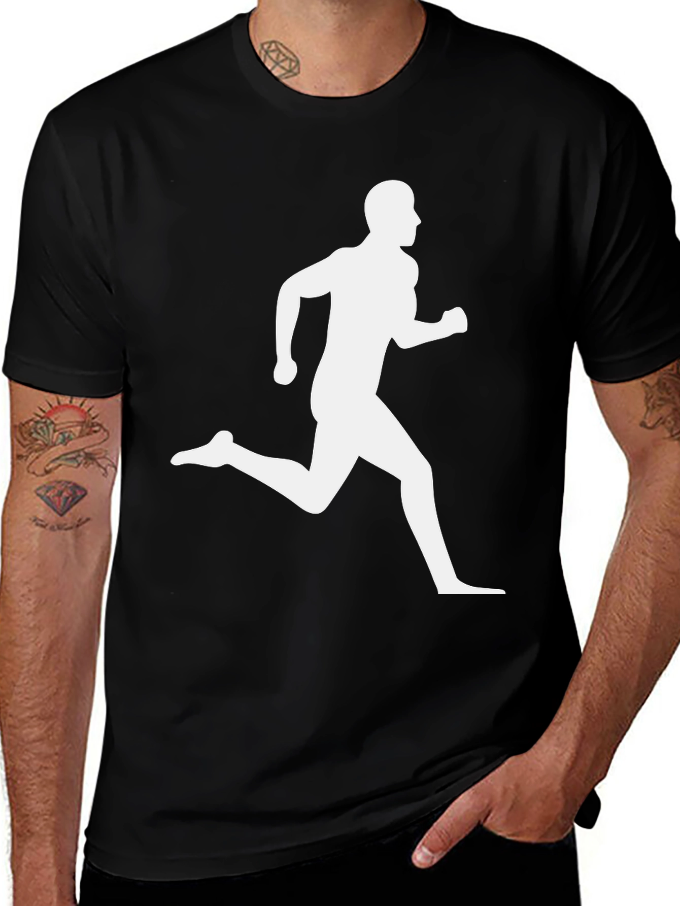 Runner Graphic Black T-Shirt - Athletic Style