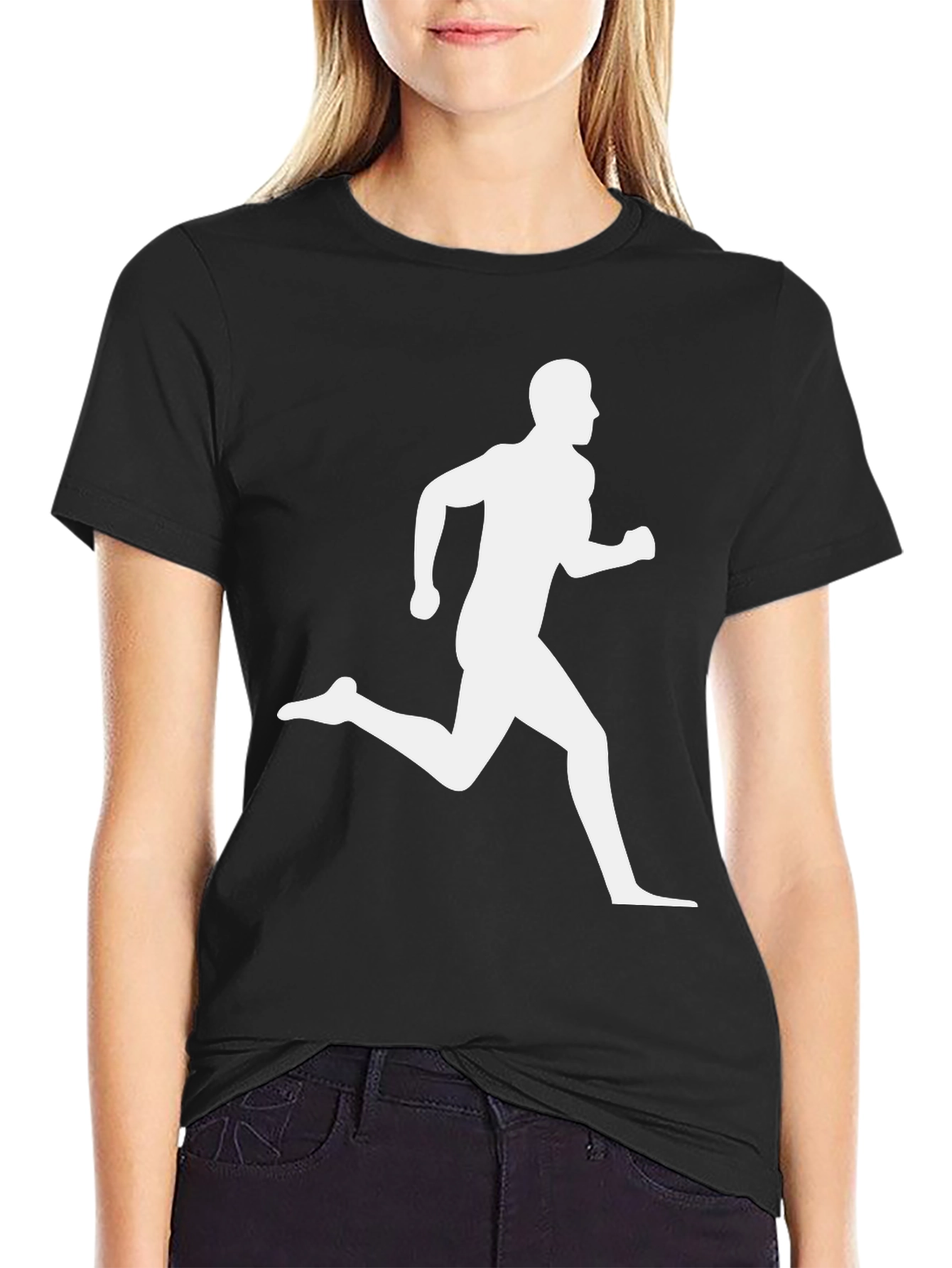 Runner Graphic Black T-Shirt - Athletic Style