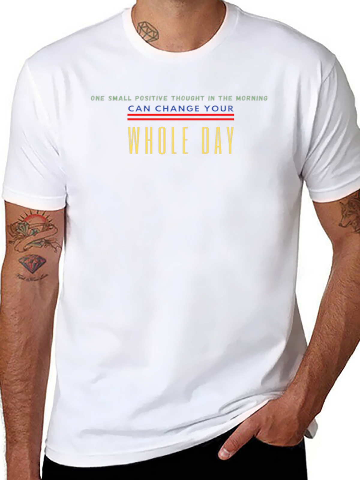 Positive Thought T-Shirt - Change Your Whole Day