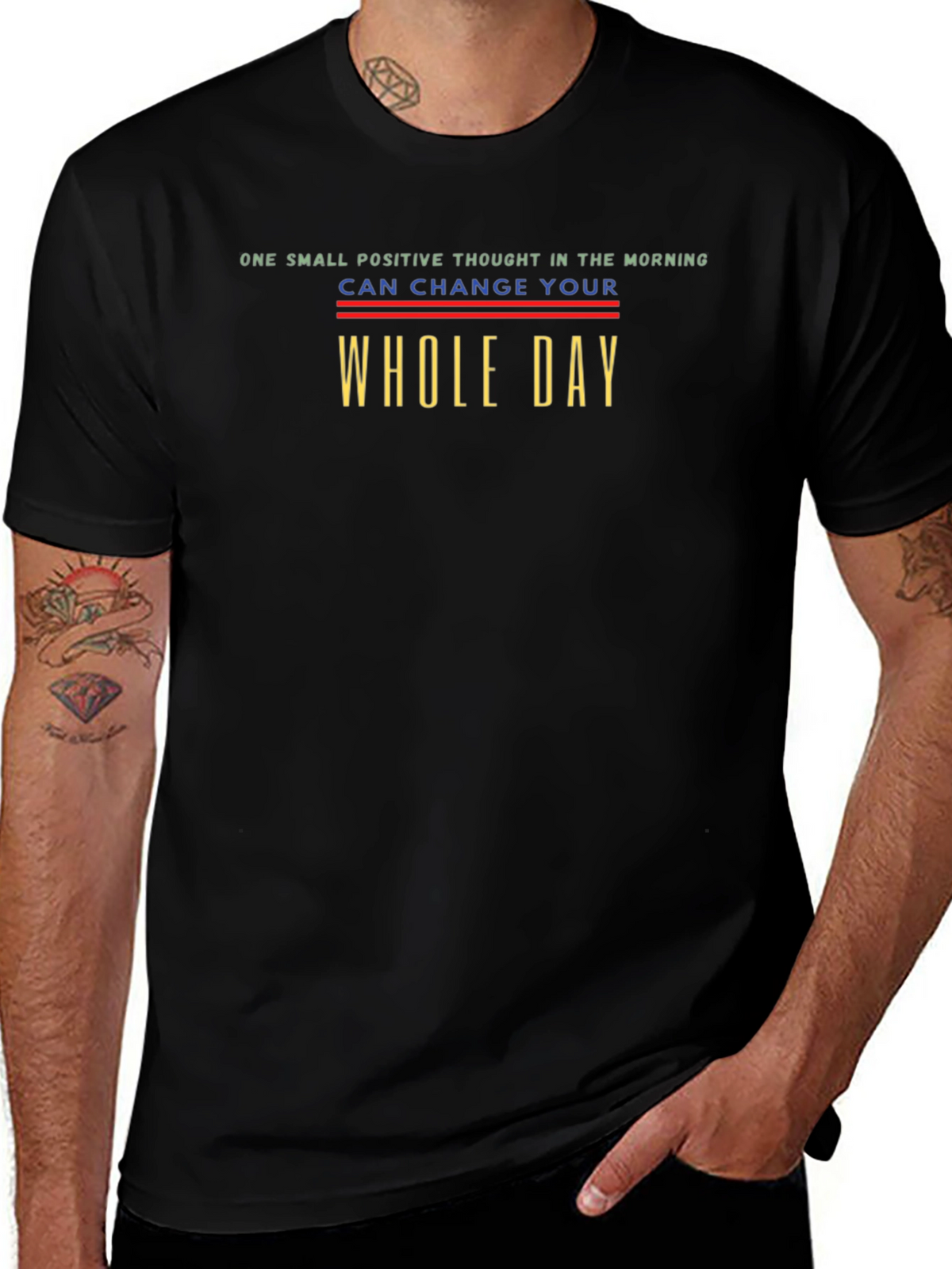 Positive Thought T-Shirt - Change Your Whole Day