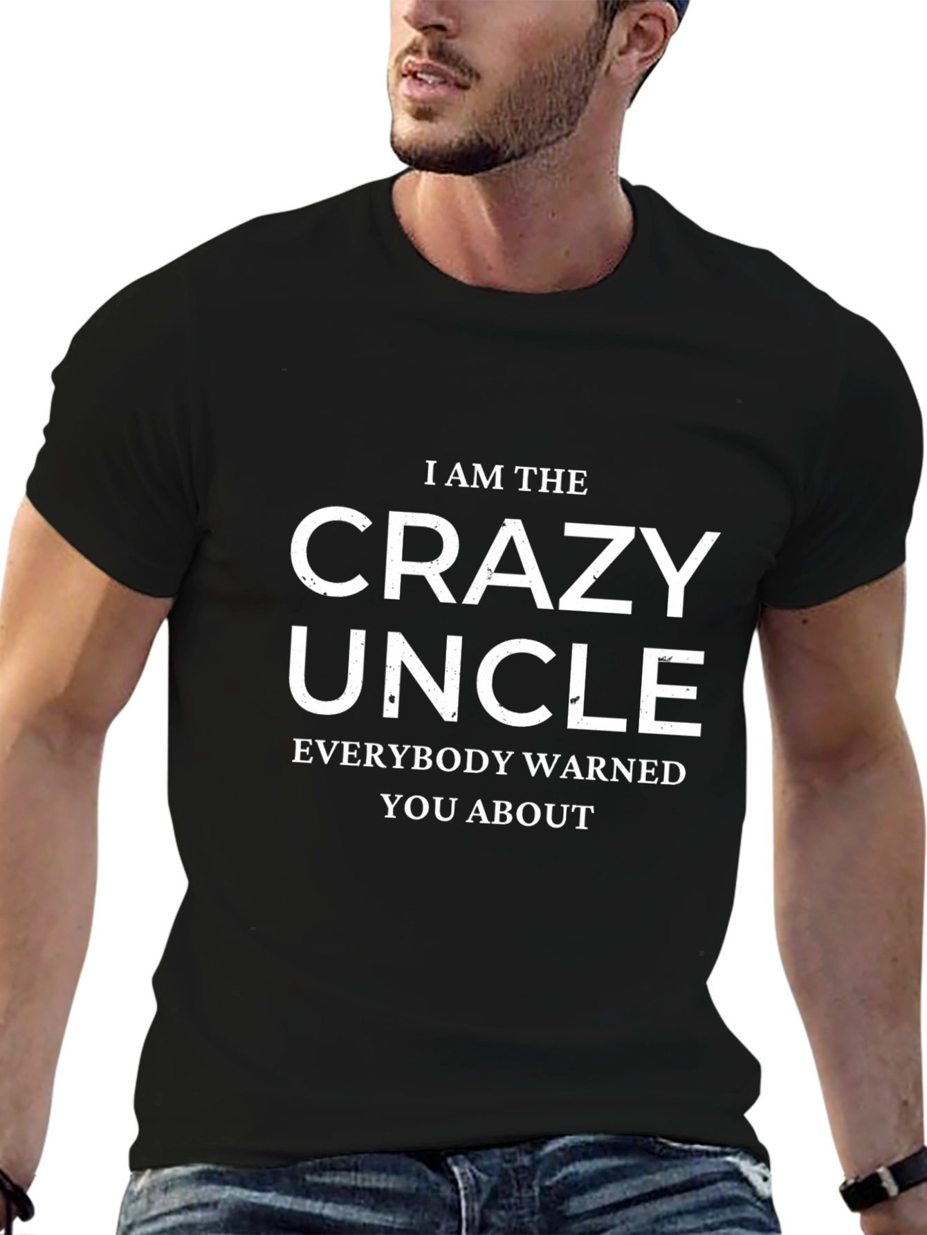 Crazy Uncle Graphic Tee - Black