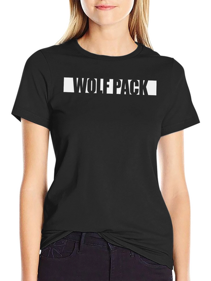 Wolfpack Graphic Tee - Stylish Black Cotton T-Shirt