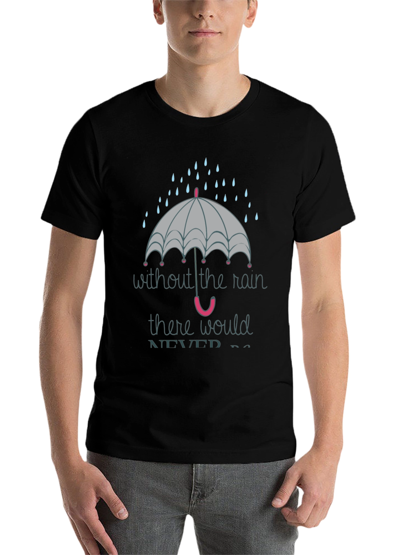 Rainy Day Graphic Tee - Unisex Black T-Shirt