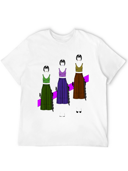 Unique Graphic T-Shirt - Fashion Illustration