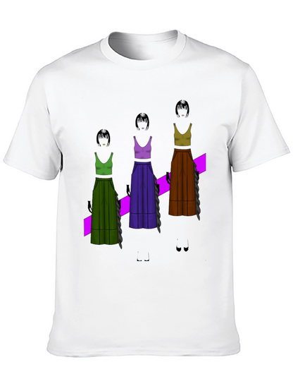 Unique Graphic T-Shirt - Fashion Illustration