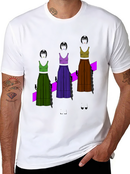 Unique Graphic T-Shirt - Fashion Illustration