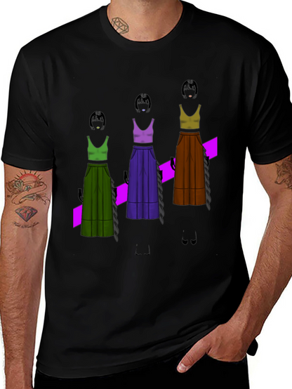 Unique Graphic T-Shirt - Fashion Illustration