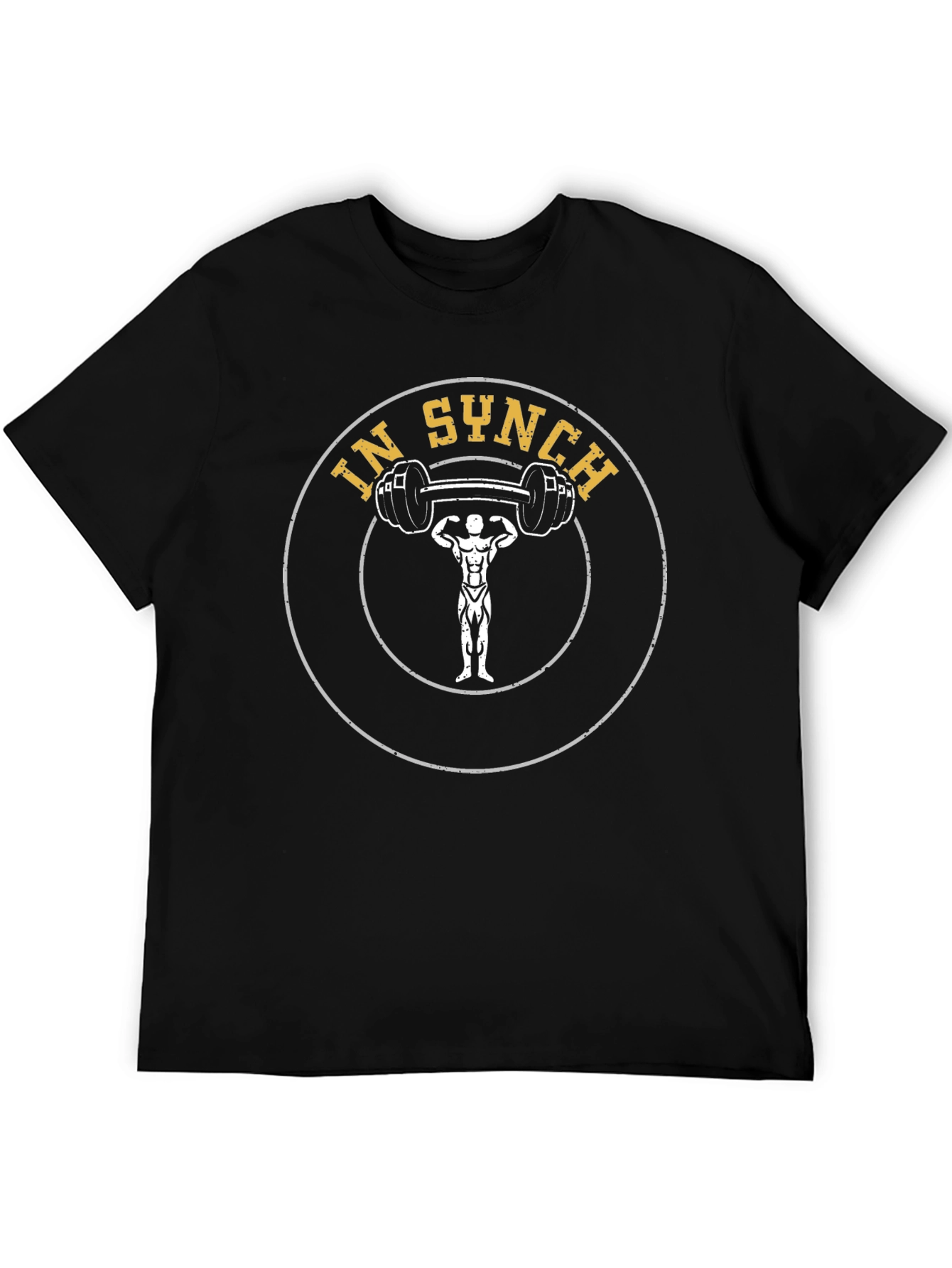 In Synch Gym Black Graphic T-Shirt
